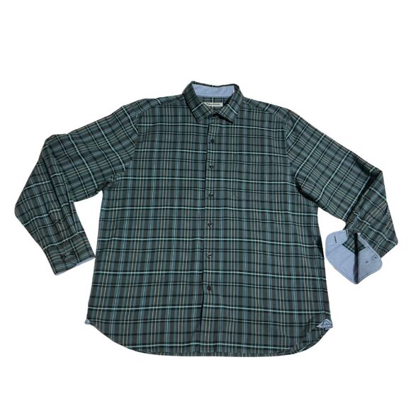 Tommy Bahama Mens Silk Blend Shirt Large Lazlo Vineyard Long Sleeve Button Down - Picture 2 of 10